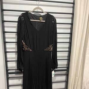 Black long length evening dress